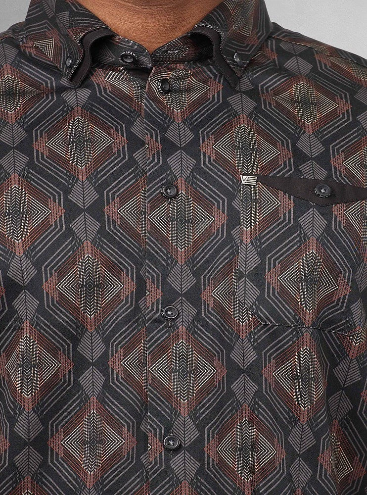 Chemise décontractée en stretch à manches courtes pour hommes
