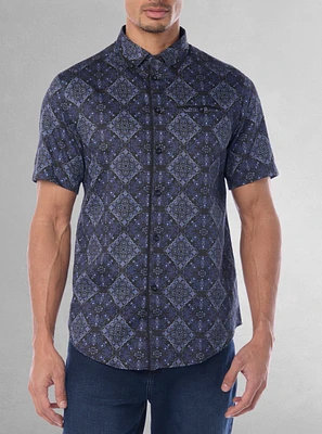 Men's casual short sleeve shirt