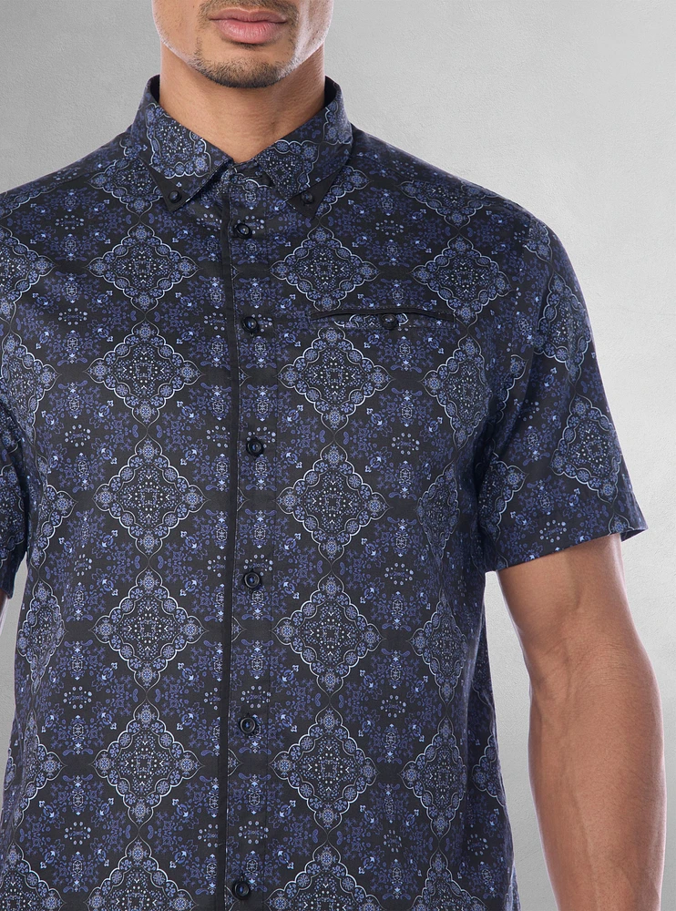 Chemise décontractée à manches courtes pour hommes