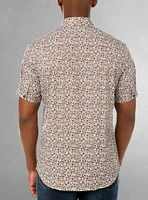 Chemise décontractée en stretch à manches courtes pour hommes