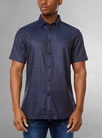 Chemise décontractée en stretch à manches courtes pour hommes