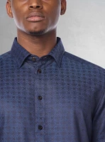 Chemise décontractée en stretch à manches courtes pour hommes
