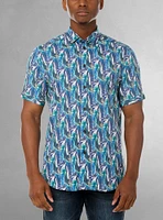 Chemise décontractée en stretch à manches courtes pour hommes
