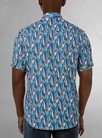 Chemise décontractée en stretch à manches courtes pour hommes