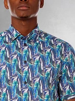 Chemise décontractée en stretch à manches courtes pour hommes
