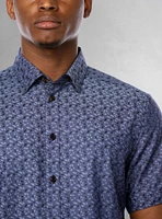 Chemise décontractée en stretch à manches courtes pour hommes
