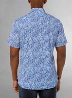 Chemise décontractée en stretch à manches courtes pour hommes