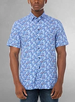 Men's casual short sleeve stretch shirt