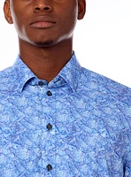 Chemise décontractée en stretch à manches courtes pour hommes