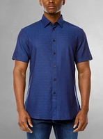 Chemise décontractée en stretch à manches courtes pour hommes