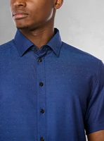 Chemise décontractée en stretch à manches courtes pour hommes