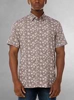 Chemise décontractée en stretch à manches courtes pour hommes