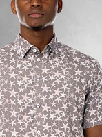 Chemise décontractée en stretch à manches courtes pour hommes
