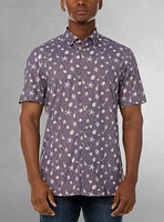 Chemise décontractée en stretch à manches courtes pour hommes