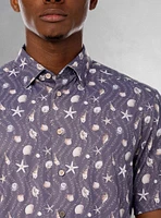 Chemise décontractée en stretch à manches courtes pour hommes