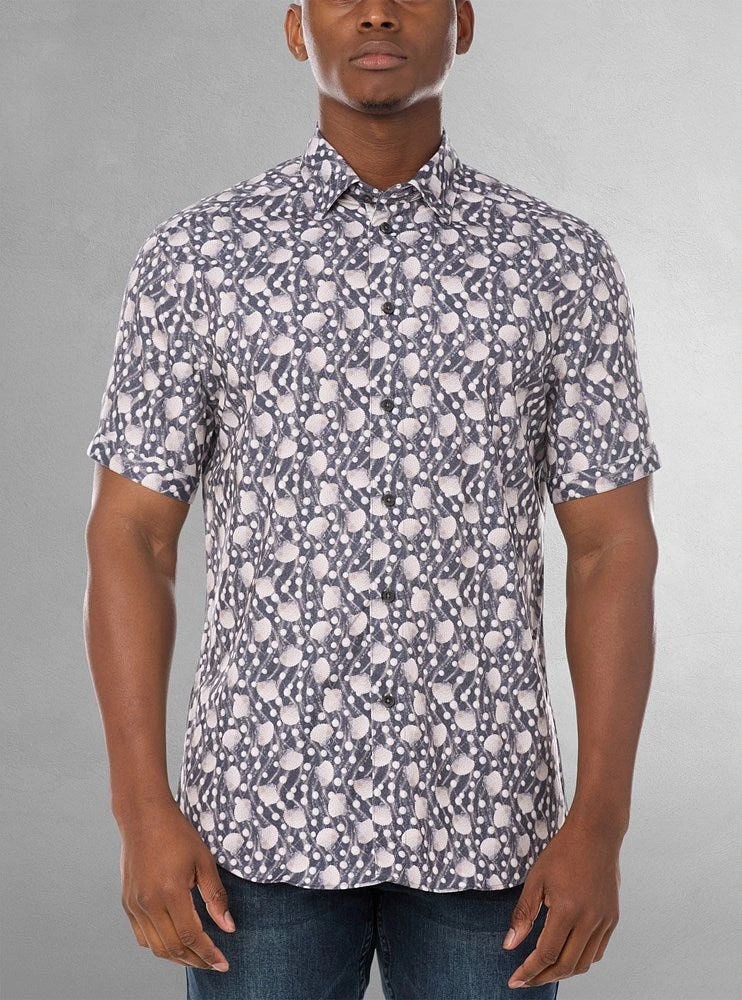 Men's casual short sleeve stretch shirt