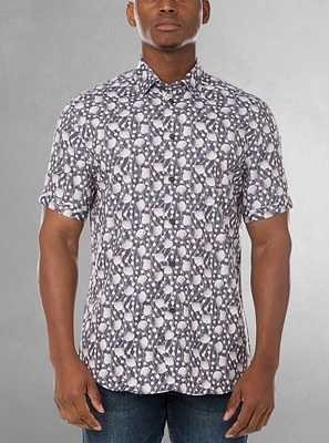 Men's casual short sleeve stretch shirt