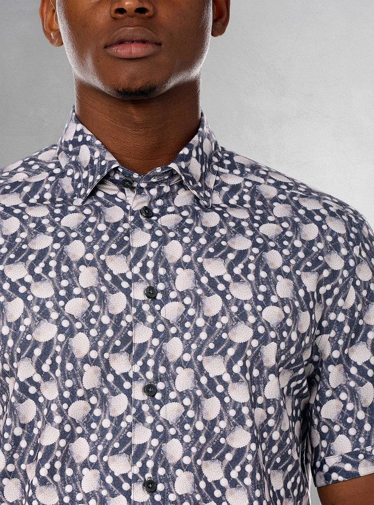 Men's casual short sleeve stretch shirt