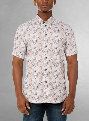 Men's casual short sleeve stretch shirt