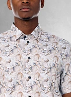 Men's casual short sleeve stretch shirt
