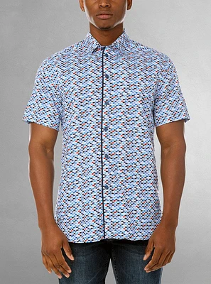 Men's casual short sleeve shirt