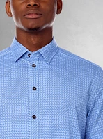 Chemise décontractée en stretch à manches courtes pour hommes
