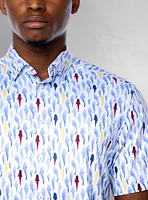 Men's casual short sleeve stretch shirt