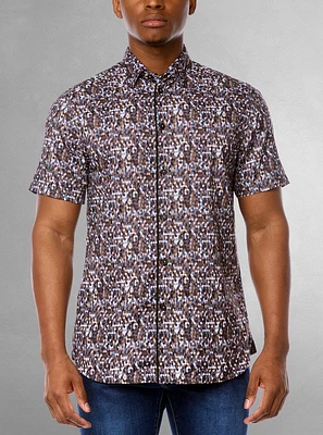 Men's casual short sleeve shirt