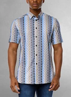 Chemise décontractée en stretch à manches courtes pour hommes