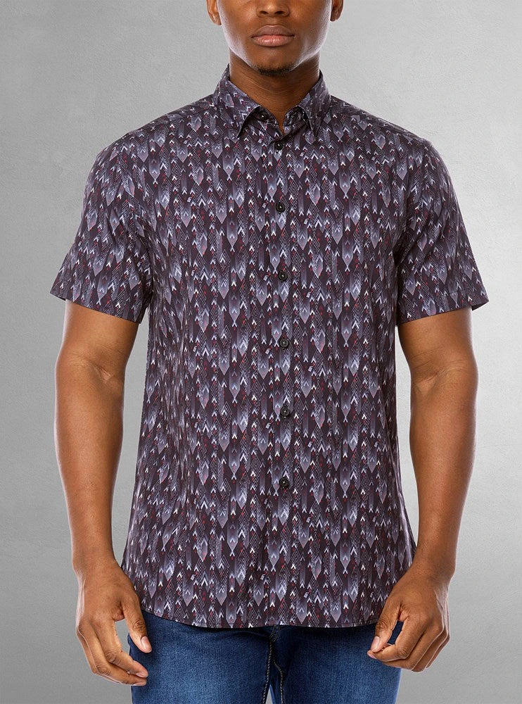 Men's casual short sleeve stretch shirt