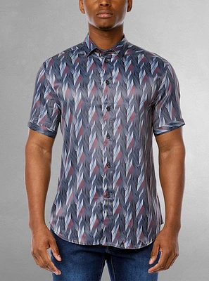 Men's casual short sleeve stretch shirt