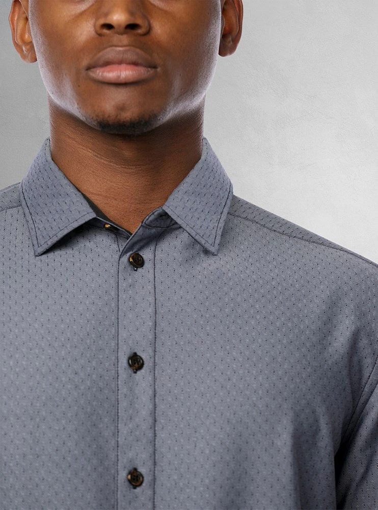 Men's casual short sleeve stretch shirt