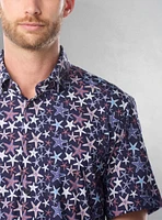 Men's casual short sleeve stretch shirt