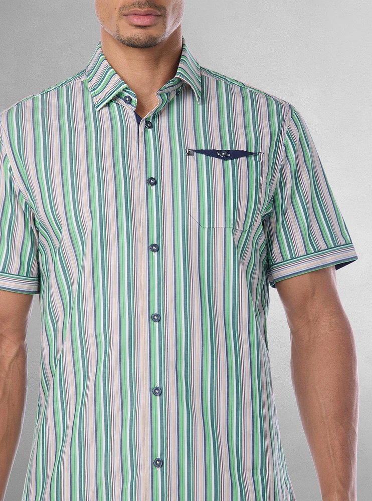 Men's casual short sleeve shirt