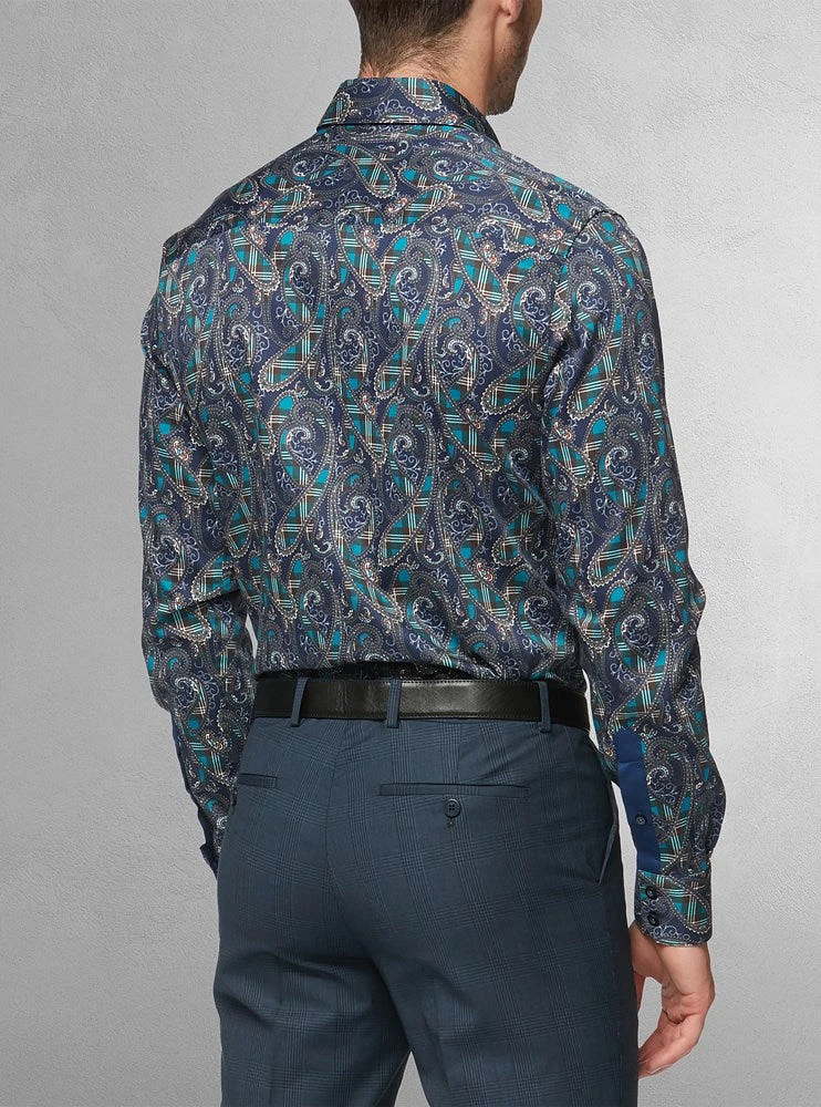 Men's casual long sleeve stretch shirt