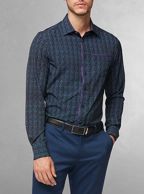 Men's casual long sleeve stretch shirt