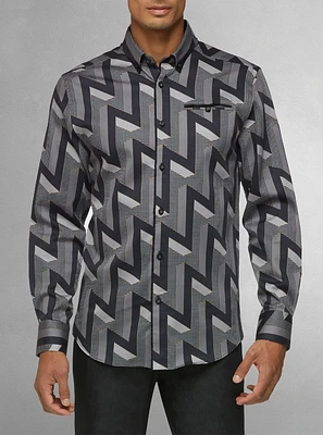 Men's casual long sleeve stretch shirt