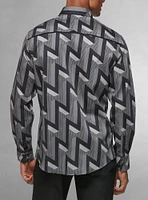 Chemise décontractée à manches longues en stretch pour hommes