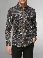 Men's casual long sleeve stretch shirt