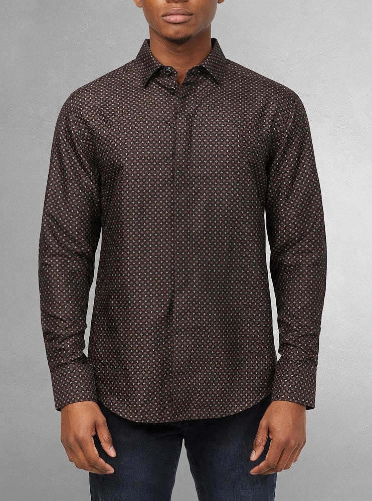 Chemise de fin d'études décontractée à manches longues pour hommes