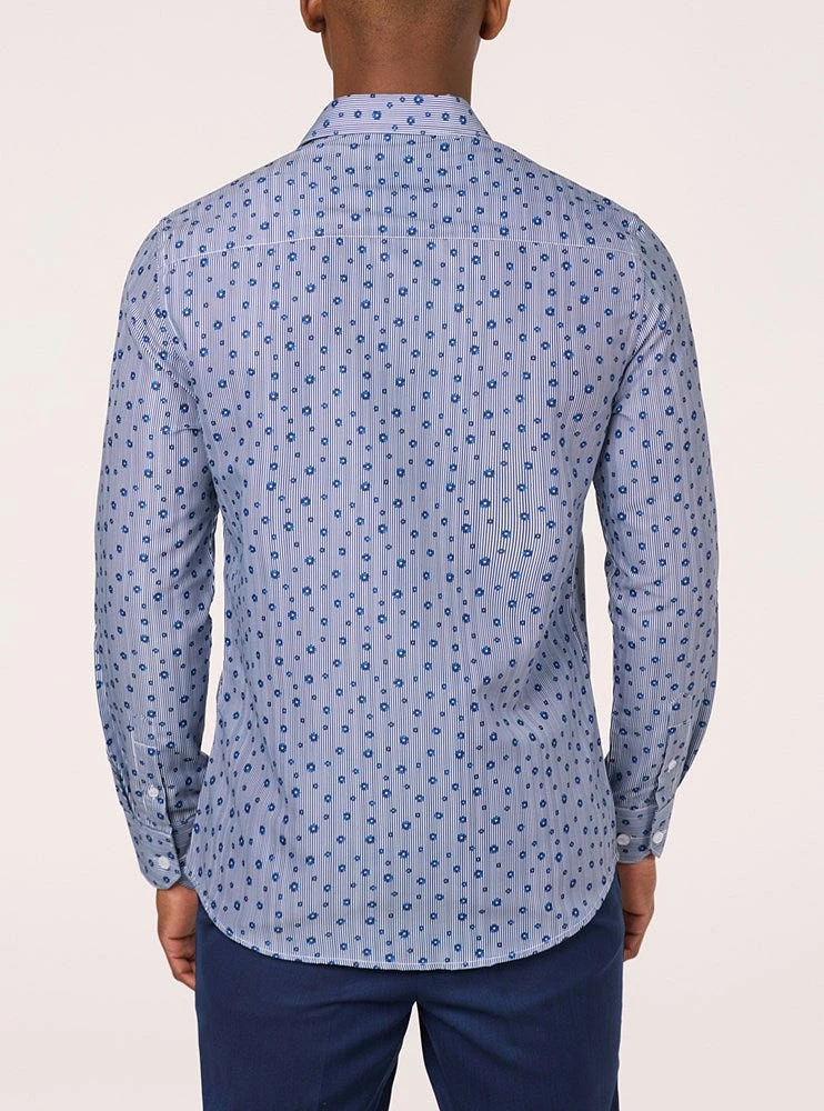 Chemise de fin d'études décontractée à manches longues pour hommes