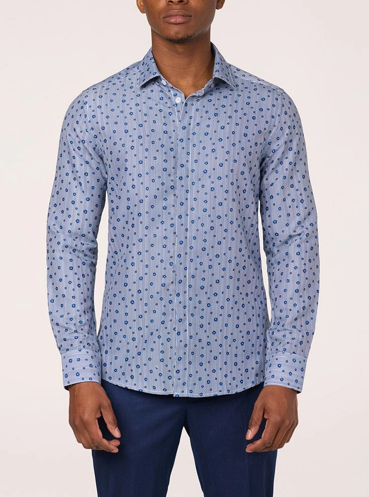 Chemise de fin d'études décontractée à manches longues pour hommes