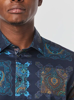 Chemise décontractée en coton à manches longues pour hommes