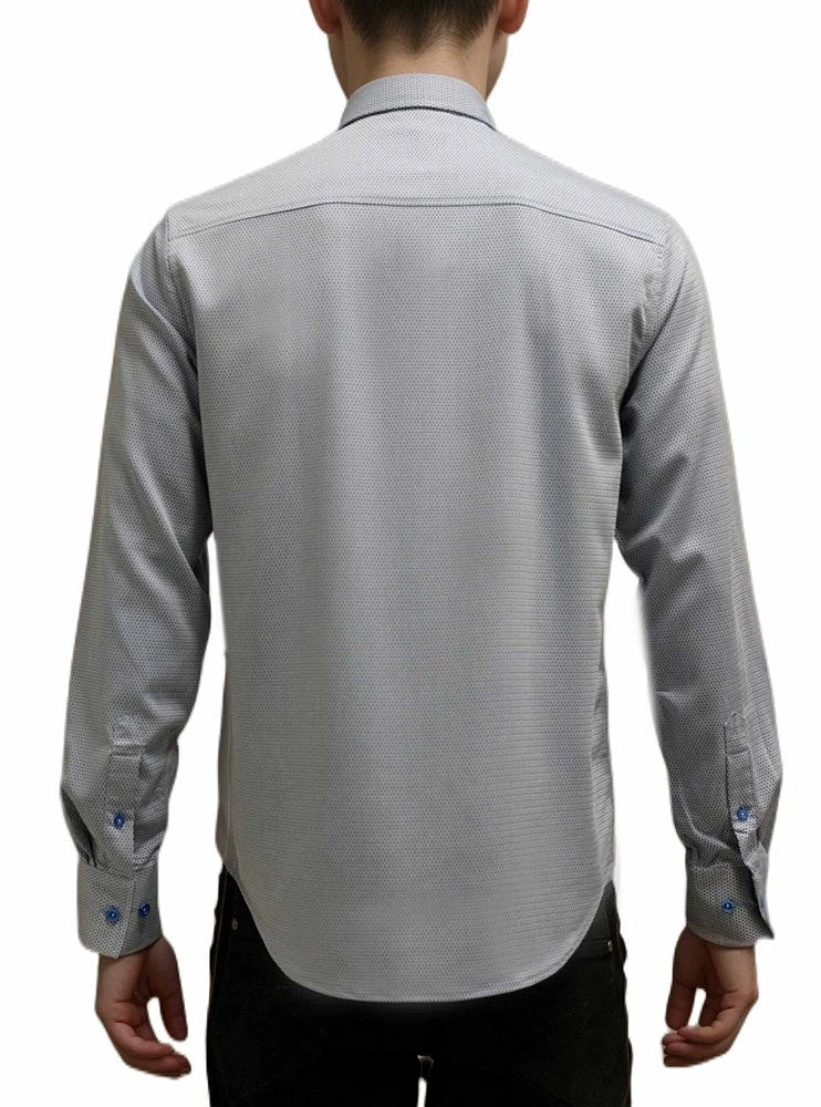 Chemise décontractée à manches longues en stretch pour hommes