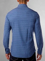 Chemise décontractée à manches longues en stretch pour hommes