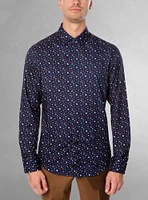 Men's casual long sleeve graduation shirt