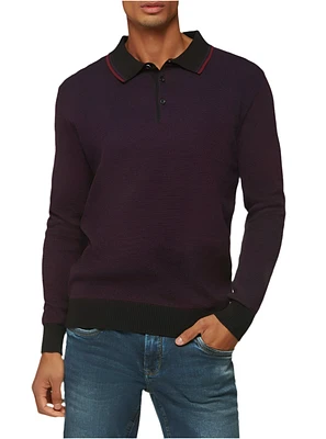 Men's long sleeve polo