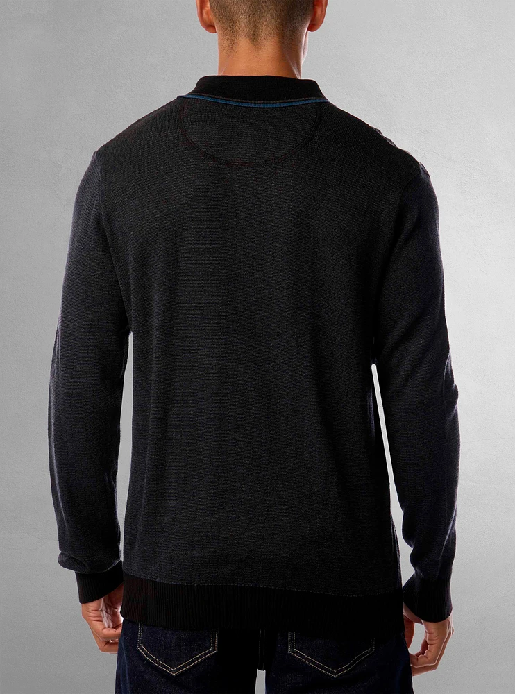 Men's long sleeve polo