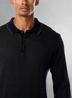 Men's long sleeve polo