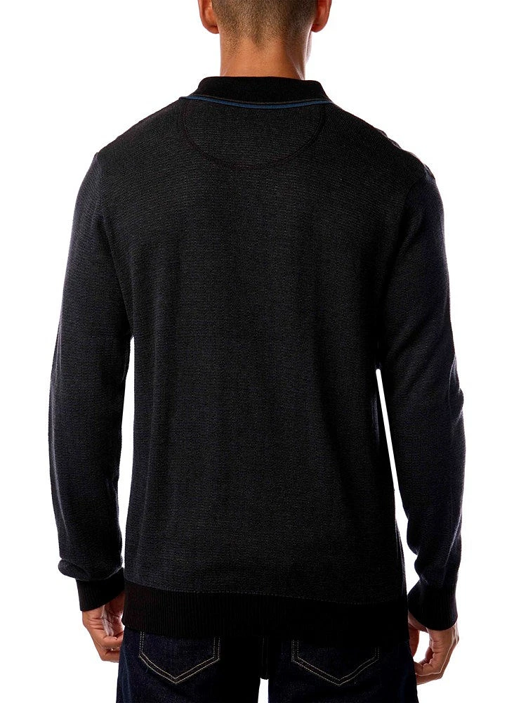 Men's long sleeve polo